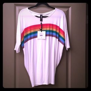 NWT rainbow dolman top 🌈